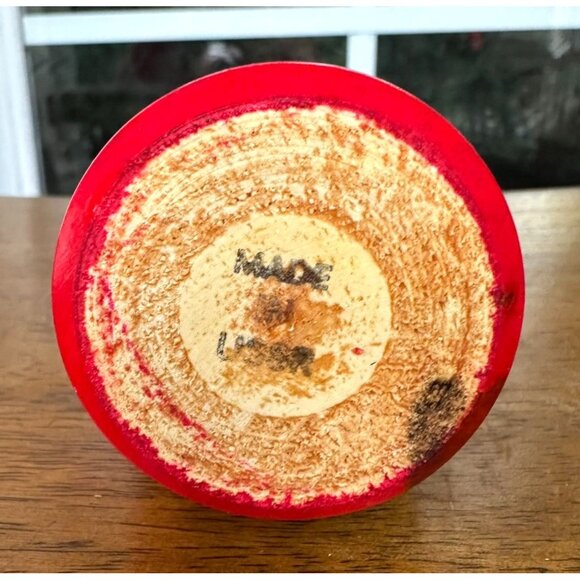 Vintage Russian Nesting Doll Set of 3 Red Floral Matryoshka USSR Christmas - Picture 11 of 12